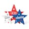 Glitzhome&#xAE; 11&#x22; Wooden Patriotic America Stars Table D&#xE9;cor